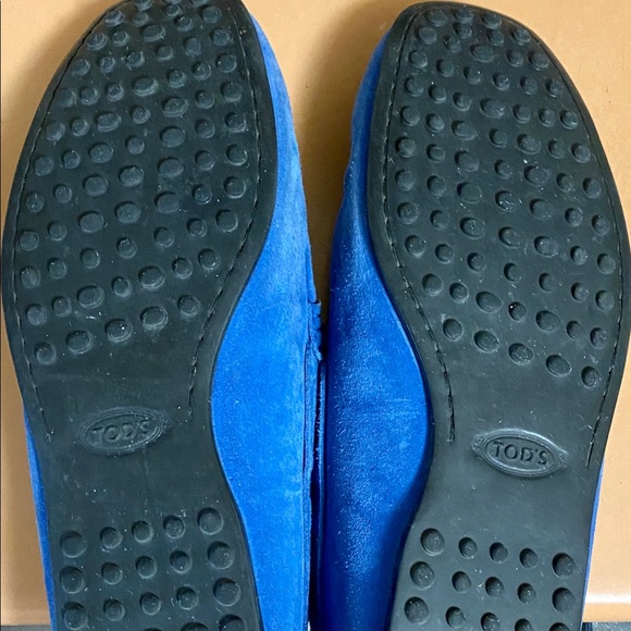 TOD'S Mens Blue Suede Driving Shoe - Picture 9 of 10